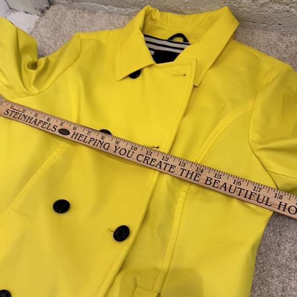 NWT Talbots Spring Jacket Coat Size Small Hello Yellow Detachable Hood Rain Go - Picture 15 of 16